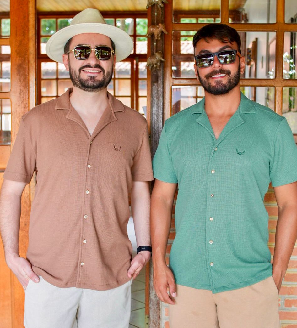 Camisa Gola Cubana texturizada
